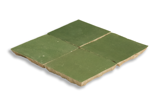Medina Lime Green Moroccan Zellige Square Tile