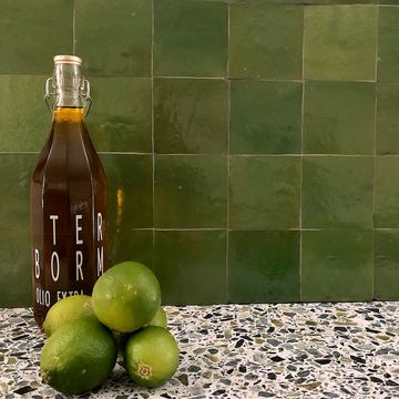 Medina Lime Green Moroccan Zellige Square Tile