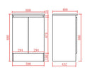 Alpha Free Standing PVC Vanity with soft closing LK-AL64K