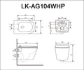 Agena Rimless Wall Hung Toilet Pan LK-AG104WHP