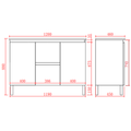 Alpha Free Standing PVC Vanity with soft closing LK-AL124DL