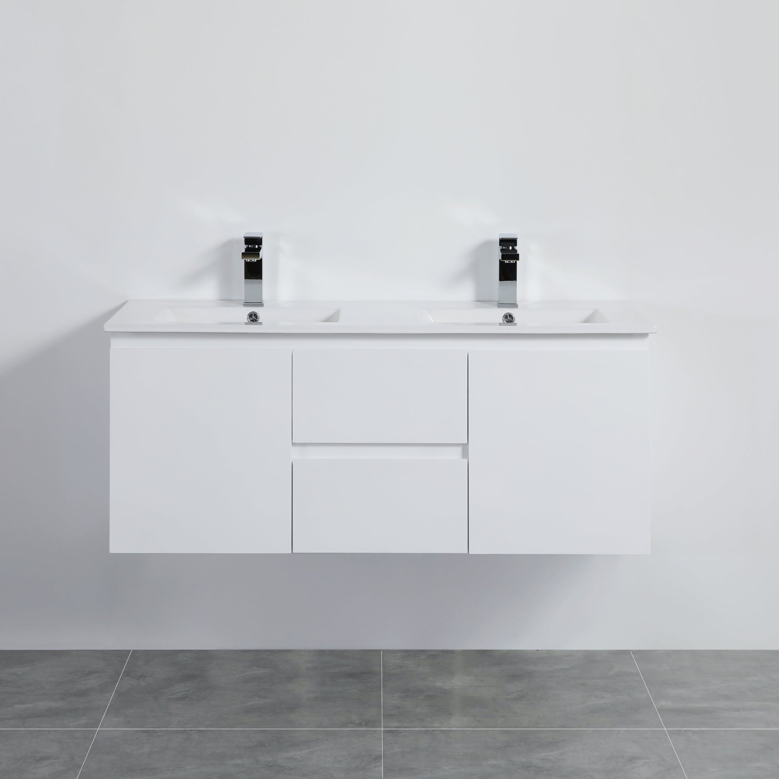 Alpha Wall Hung PVC Vanity with soft closing LK-AL124DW