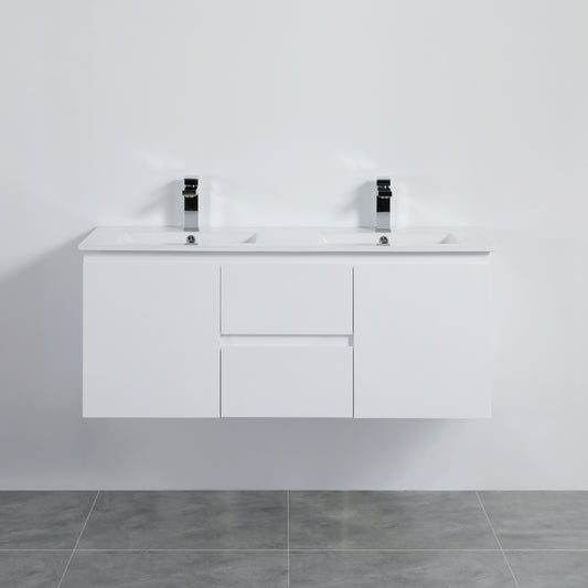 Alpha Wall Hung PVC Vanity with soft closing LK-AL124DW