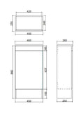 Alpha Mini Floor PVC Vanity with build in kickboard LK-AL42K
