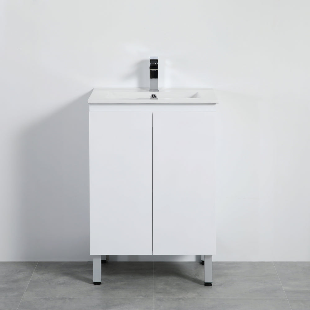 Alpha Ensuite Free Standing PVC Vanity Ensuite Gloss White LK-AL63L