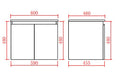 Alpha Wall Hung PVC Vanity Cabinet LK-AL64W