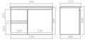 Alpha Ensuite Wall Hung PVC Vanity Gloss White LK-AL73LW