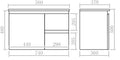 Alpha Ensuite Wall Hung PVC Vanity Gloss White LK-AL73RW