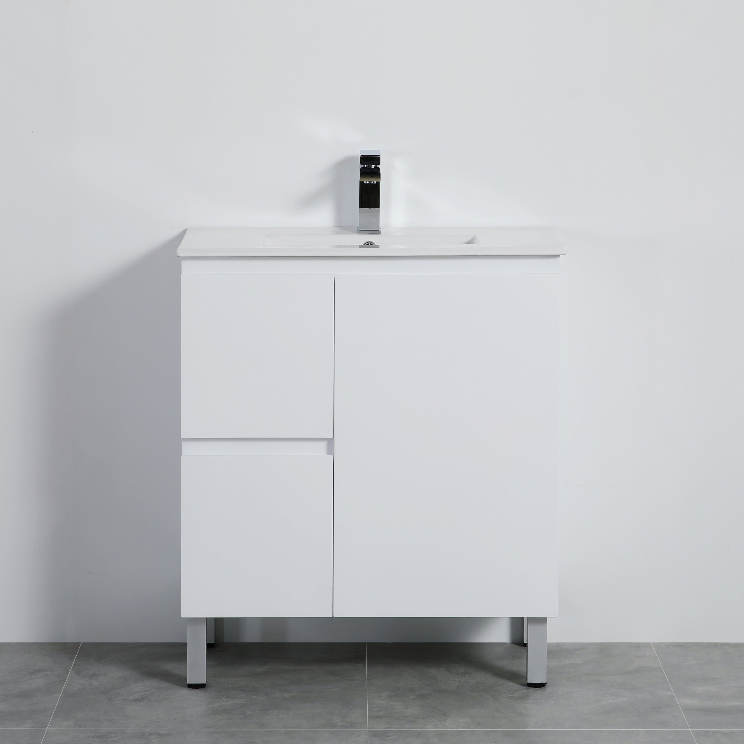 Alpha Ensuite Free Standing PVC Vanity Ensuite Gloss White LK-AL73LL