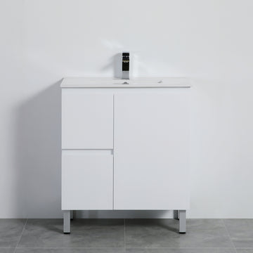 Alpha Ensuite Free Standing PVC Vanity Ensuite Gloss White LK-AL73LL