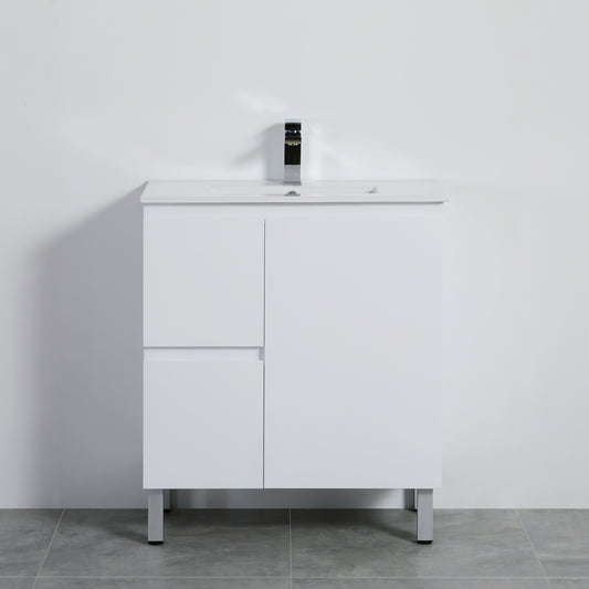 Alpha Ensuite Free Standing PVC Vanity Ensuite Gloss White LK-AL73LL