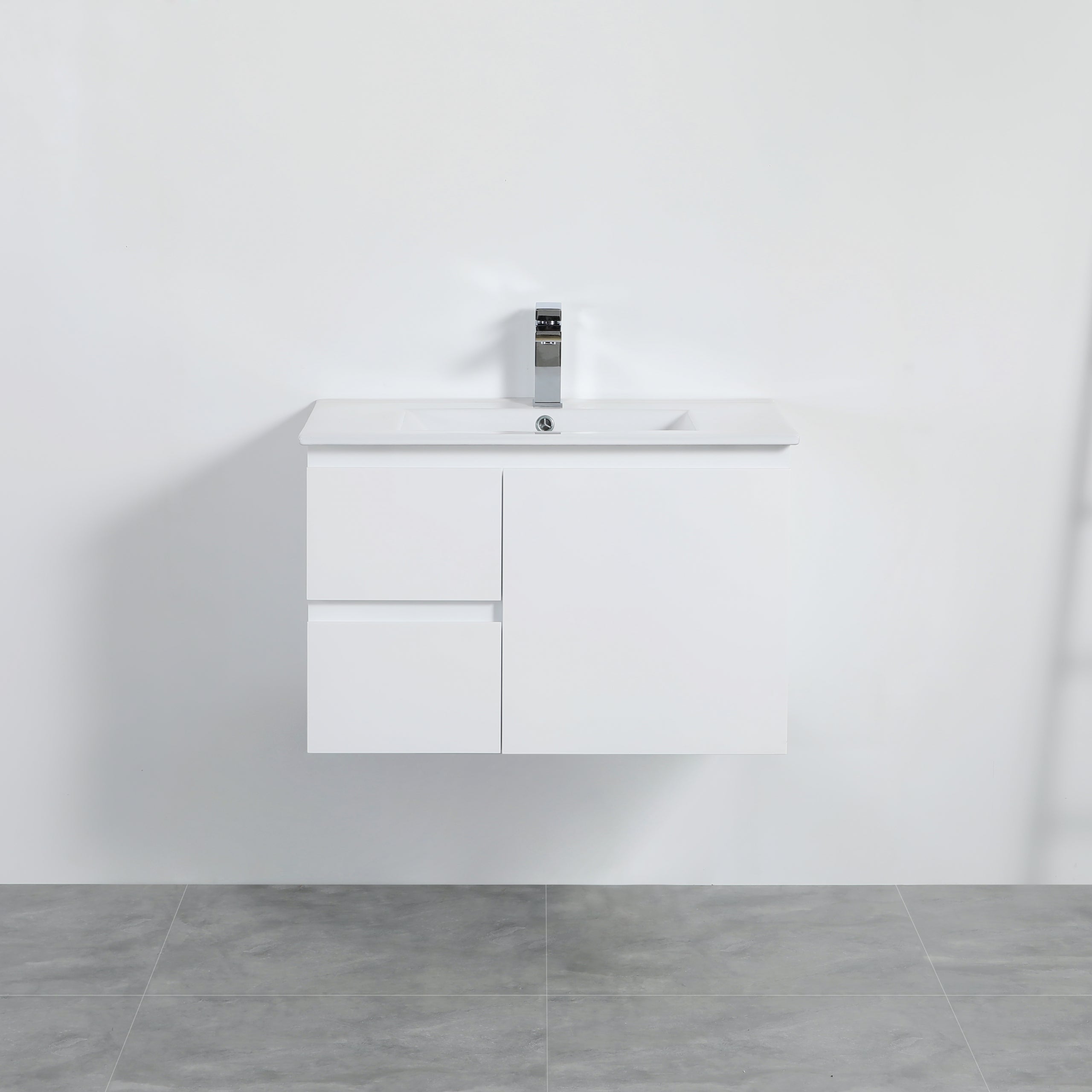 Alpha Ensuite Wall Hung PVC Vanity Gloss White LK-AL73LW