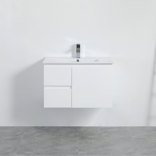 Alpha Ensuite Wall Hung PVC Vanity Gloss White LK-AL73LW