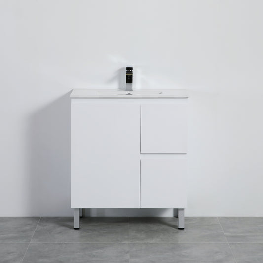 Alpha Ensuite Free Standing PVC Vanity Ensuite Gloss White LK-AL73RL