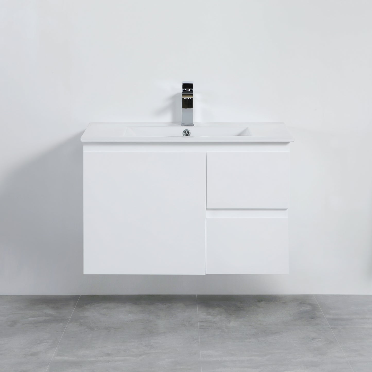 Alpha Ensuite Wall Hung PVC Vanity Gloss White LK-AL73RW