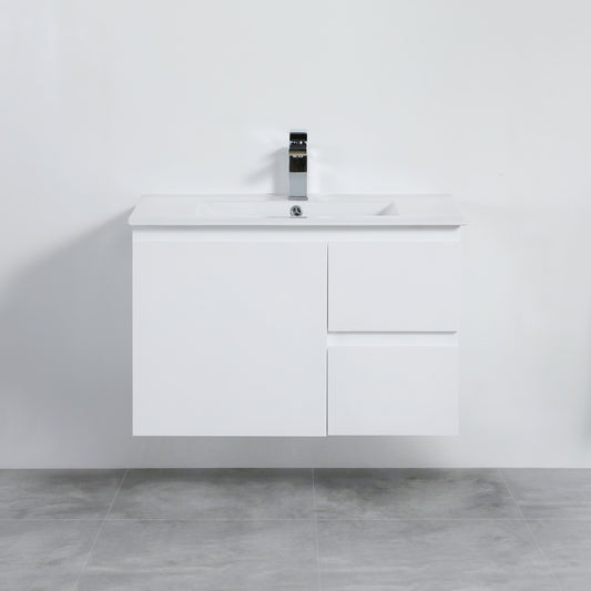Alpha Ensuite Wall Hung PVC Vanity Gloss White LK-AL73RW