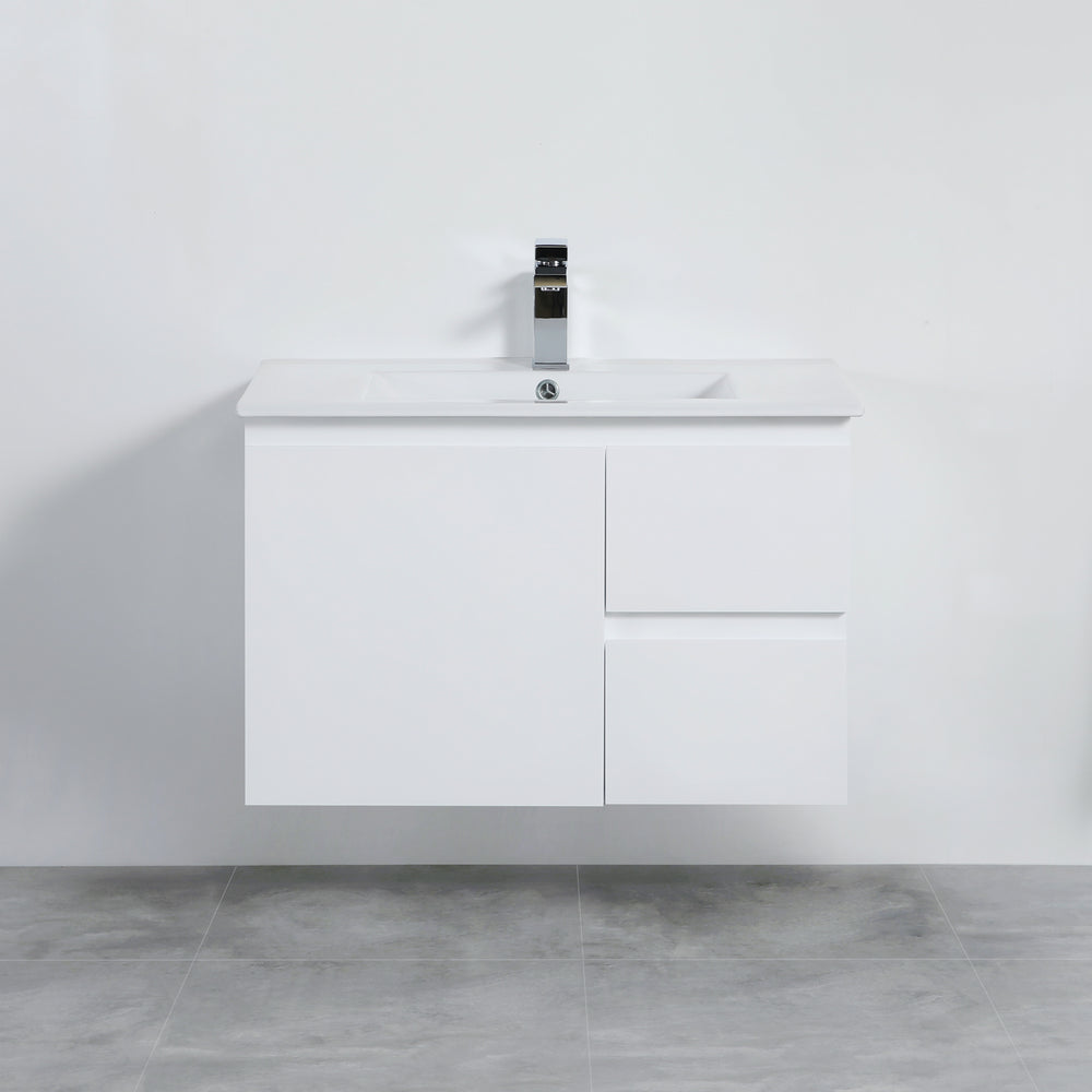 Alpha Wall Hung PVC Vanity with soft closing LK-AL74RW