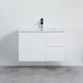 Alpha Wall Hung PVC Vanity with soft closing LK-AL74RW