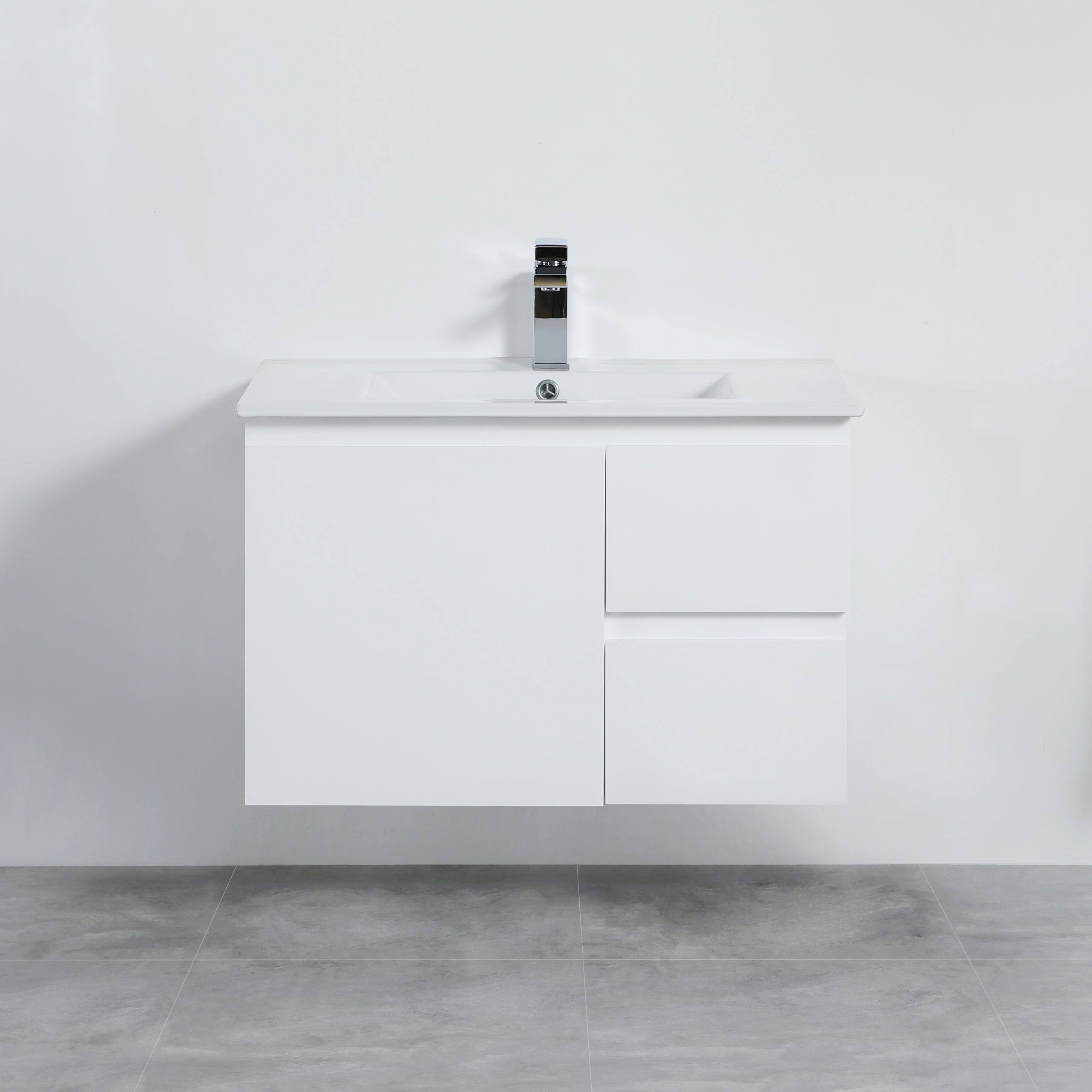 Alpha Wall Hung PVC Vanity with soft closing LK-AL74RW