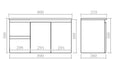 Alpha Ensuite Wall Hung PVC Vanity Ensuite Gloss White LK-AL93LW