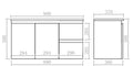 Alpha Ensuite Wall Hung PVC Vanity Ensuite Gloss White LK-AL93RW