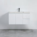 Alpha Ensuite Wall Hung PVC Vanity Ensuite Gloss White LK-AL93RW