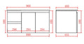 Alpha Wall Hung Vanity with soft closing LK-AL94LW