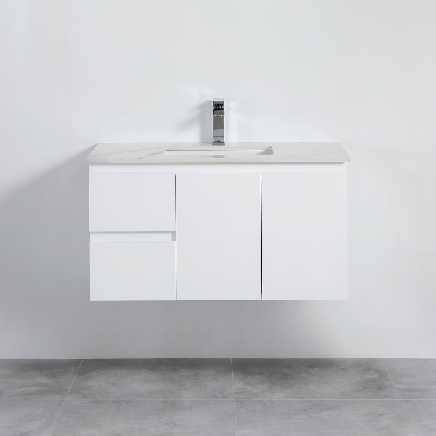 Alpha Wall Hung Vanity with soft closing LK-AL94LW