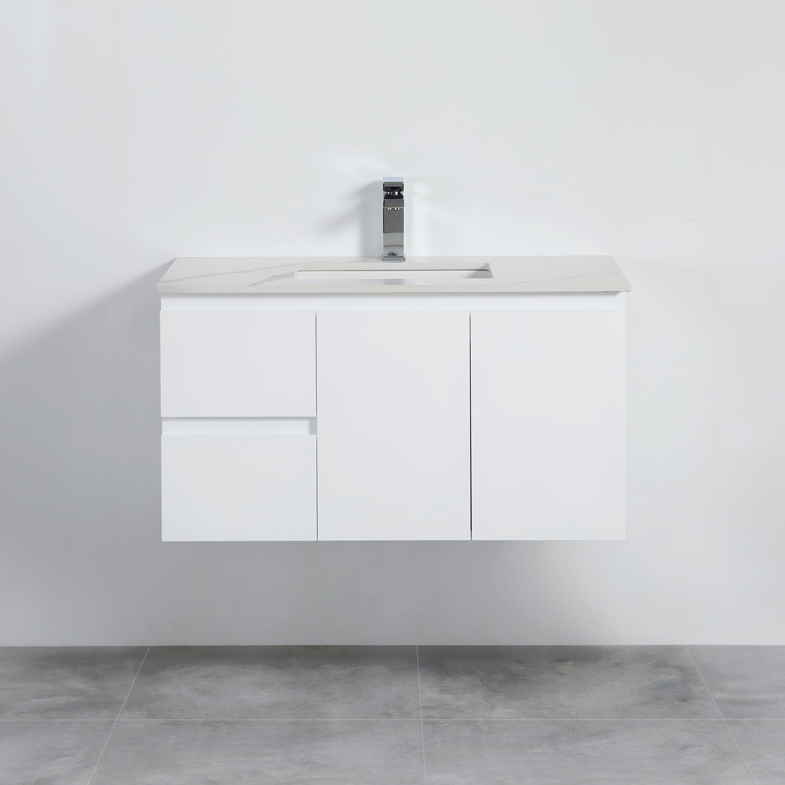 Alpha Wall Hung Vanity with soft closing LK-AL94LW