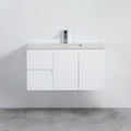 Alpha Ensuite Wall Hung PVC Vanity Ensuite Gloss White LK-AL93LW