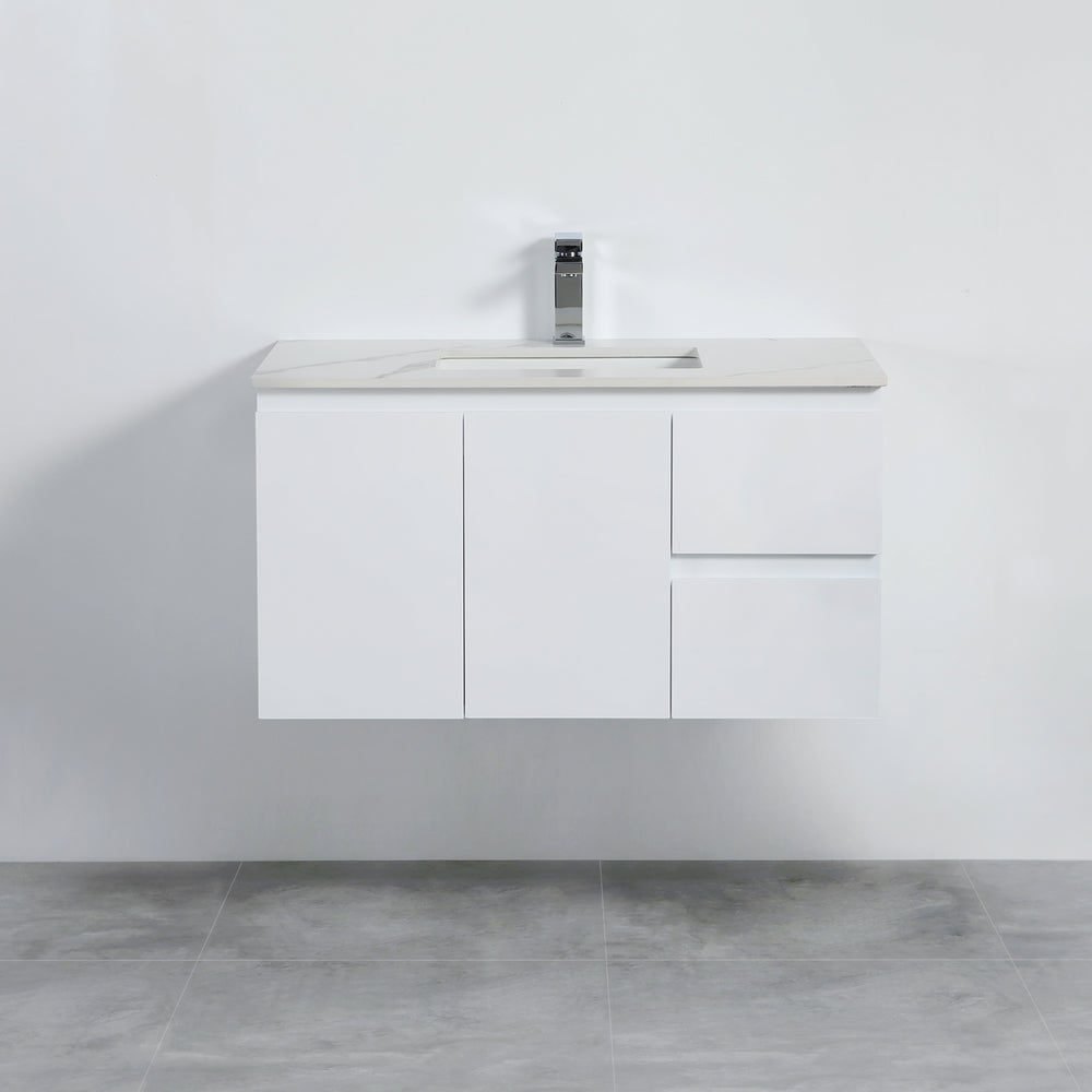 Alpha Wall Hung PVC Vanity with soft closing LK-AL94RW