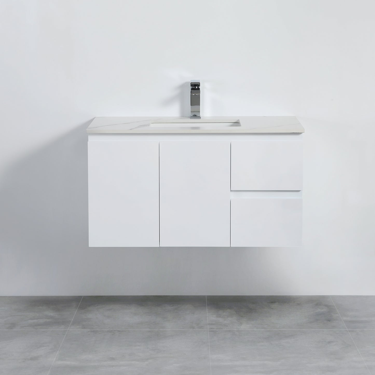 Alpha Wall Hung PVC Vanity with soft closing LK-AL94RW
