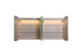 Avola PVC LED Mirror Matte White Cabinet With LED Lights Lk-almc1500mw-3lights