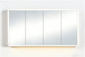 Avola PVC LED Mirror Matte White Cabinet With LED Lights Lk-almc1500mw-3lights