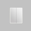 Avola PVC LED Mirror Matte White Cabinet With LED Lights Lk-almc600mw-3lights