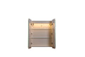 Avola PVC LED Mirror Matte White Cabinet With LED Lights Lk-almc600mw-3lights