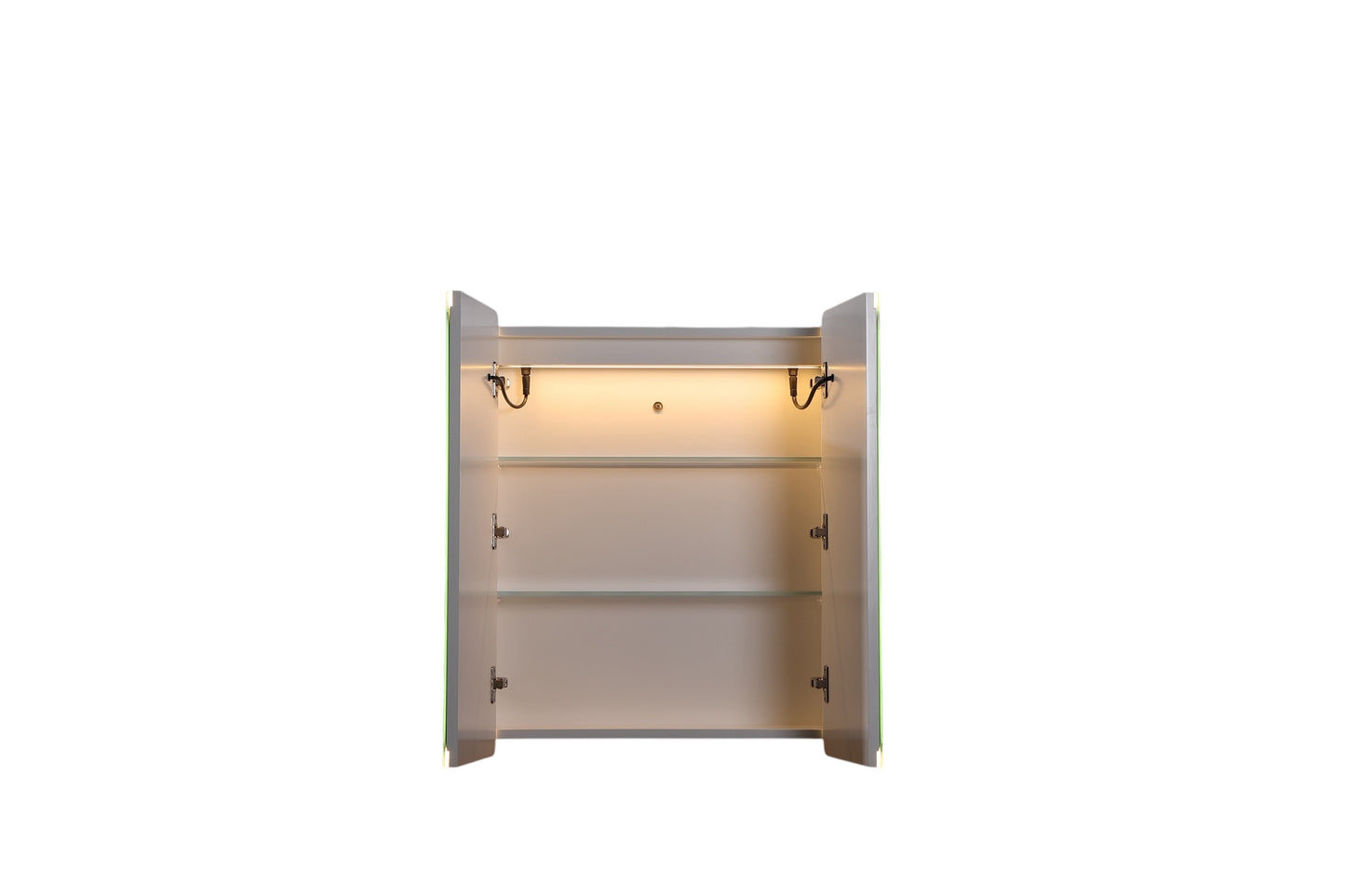 Avola PVC LED Mirror Matte White Cabinet With LED Lights Lk-almc600mw-3lights
