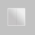 Avola PVC LED Mirror Matte White Cabinet With LED Lights Lk-almc750mw-3lights