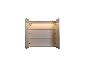 Avola PVC LED Mirror Matte White Cabinet With LED Lights Lk-almc750mw-3lights