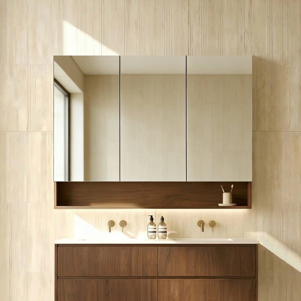 Clark Plywood Mirror Cabinet Mocha Oak Matte LK-CLMC1200-MO