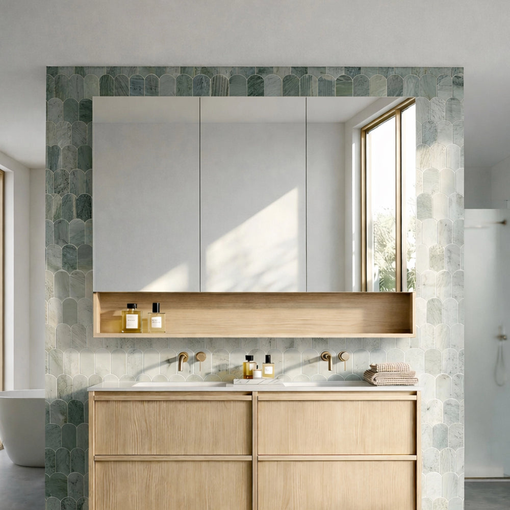 Clark Plywood Mirror Cabinet Sandy Oak Matte LK-LK-CLMC1200-SO
