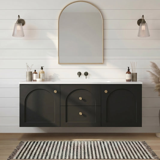 Chester Federation wall hung PVC Cabinet Matte Black