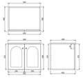 Chester Federation wall hung PVC Cabinet Grey