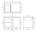 Chester Federation wall hung PVC Cabinet Matte Grey