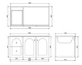 Chester Federation wall hung PVC Cabinet Matte Grey
