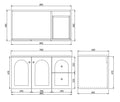 Chester Federation wall hung PVC Cabinet Grey