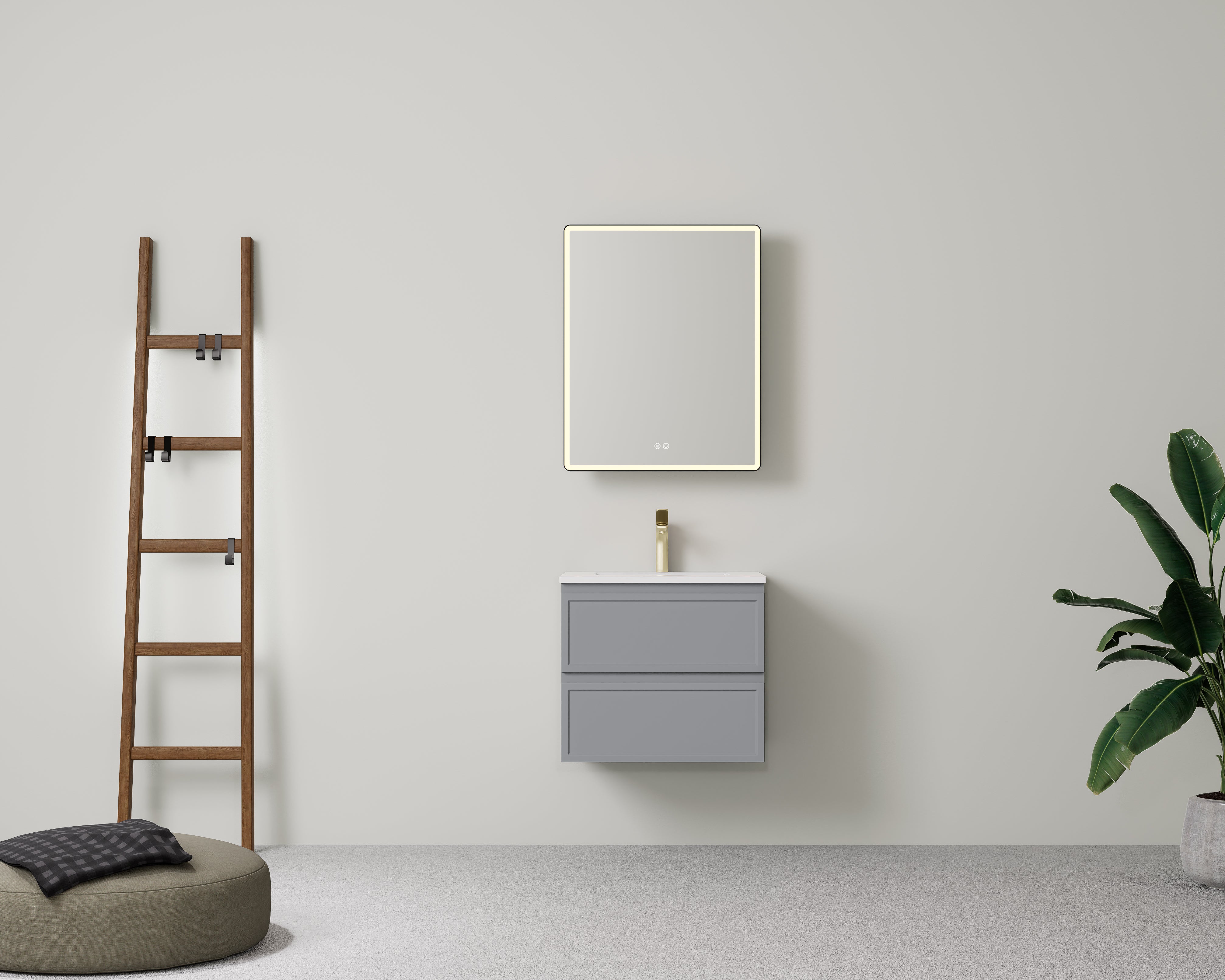 New Hamilton Federation Slim Wall Hung Cabinet Matte Grey LK-FH600NW-MG