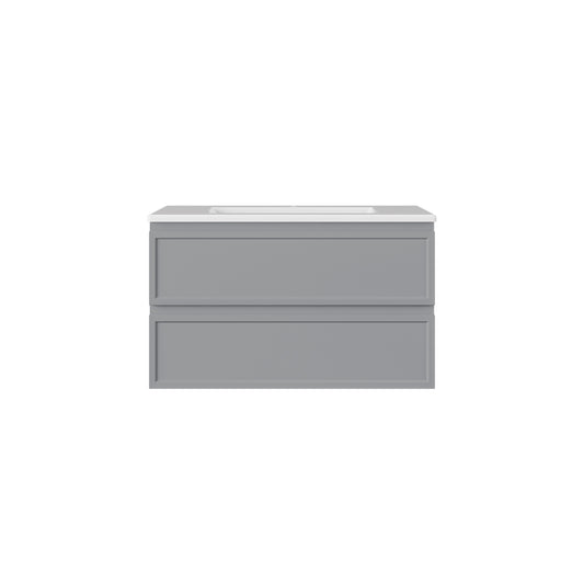 New Hamilton Federation Slim Wall Hung Cabinet Matte Grey LK-FH900NW-MG