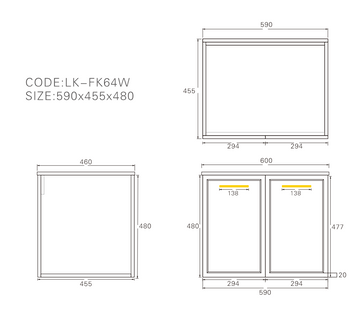 Kingsley Federation Wall Hung PVC Cabinet Matte White