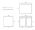 Kingsley Federation Wall Hung PVC Cabinet Oak Grey